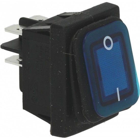 Intrerupator basculant cu burduf 16 A, 230 V, montare in fereastra 30x22 mm, iluminat albastru, simboluri O-I - 3319813 Intrerupator basculant cu burduf 16 A, 230 V, montare in fereastra 30x22 mm, iluminat albastru, simboluri O-I - 3319813