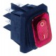 Intrerupator basculant etans 16 a, 230 v, montare in fereastra 30x22 mm, iluminat rosu, simboluri o-i - 345641