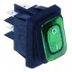 Intrerupator basculant etans 20 A, 250 V, montare in fereastra 30x22 mm, iluminat verde, simboluri O-I - 347531 Intrerupator basculant etans 20 A, 250 V, montare in fereastra 30x22 mm, iluminat verde, simboluri O-I - 347531