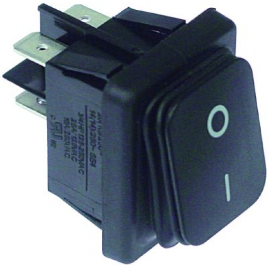 Intrerupator basculant etans 16A, 250V, montare in fereastra 30x22 mm, negru, simboluri 0-I - 346896 Intrerupator basculant etans 16A, 250V, montare in fereastra 30x22 mm, negru, simboluri 0-I - 346896