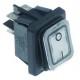 Intrerupator basculant cu burduf etans, contacte 20 A, 250 V, montare 30x22 mm, iluminat alb, simboluri O-I - 347207 Intrerupator basculant cu burduf etans, contacte 20 A, 250 V, montare 30x22 mm, iluminat alb, simboluri O-I - 347207