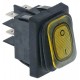 Intrerupator basculant cu burduf etans, contacte 20 A, 230 V, montare 30x22 mm, iluminat galben - 347973 Intrerupator basculant cu burduf etans, contacte 20 A, 230 V, montare 30x22 mm, iluminat galben - 347973