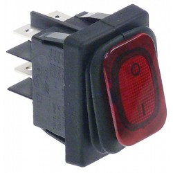 Intrerupator basculant cu burduf etans, contacte 20 A, 230 V, montare 30x22 mm, iluminat rosu - 347974 Intrerupator basculant cu burduf etans, contacte 20 A, 230 V, montare 30x22 mm, iluminat rosu - 347974
