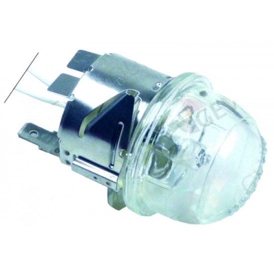 Lampa cuptor, montare ø 35,5 mm, 12 V, 20 W, bec G4, cablu 450 mm - 357162