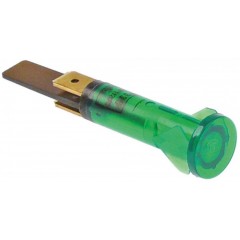 Lampa indicatoare verde, 230 V, montare ø 10 mm - 359139