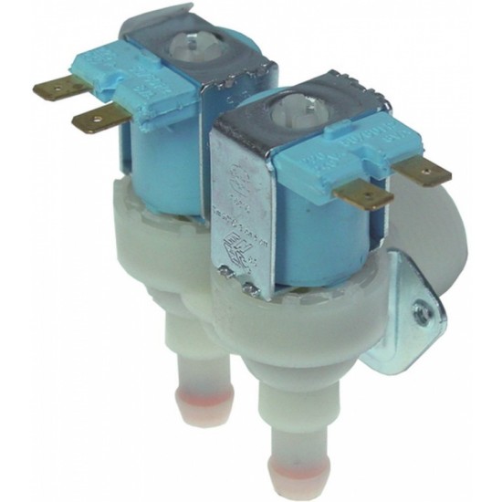 Electrovalva dubla unghiulara 230V, intrare 3/4", iesiri 11,5 mm, temp. max. 90°C, reductii debit 0,6 l/min - 370436 Electrovalva dubla unghiulara 230V, intrare 3/4", iesiri 11,5 mm, temp. max. 90°C, reductii debit 0,6 l/min - 370436