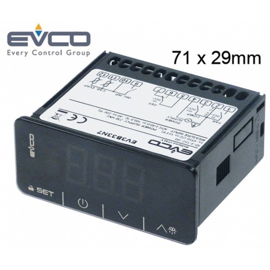 Termostat digital EVERY CONTROL Touch Screen, tip EV3B33N7, 230V, cu 3 relee, senzor compatibil NTC - 378445