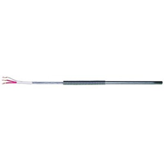 Sonda/senzor de temperatura PT100 temp. 0-350 °C, bulb ø 6x100 mm, cablu Vetrorex cu 3 fire, 2,7 metri - 379050 Sonda/senzor de temperatura PT100 temp. 0-350 °C, bulb ø 6x100 mm, cablu Vetrorex cu 3 fire, 2,7 metri - 379050