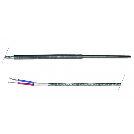 Sonda temperatura tip termocupla TC J (Fe-CuNi), -50+750 °C, senzor ø 6x50 mm, cablu Vetrotex 3 metri - 379062 Sonda temperatura tip termocupla TC J (Fe-CuNi), -50+750 °C, senzor ø 6x50 mm, cablu Vetrotex 3 metri - 379062