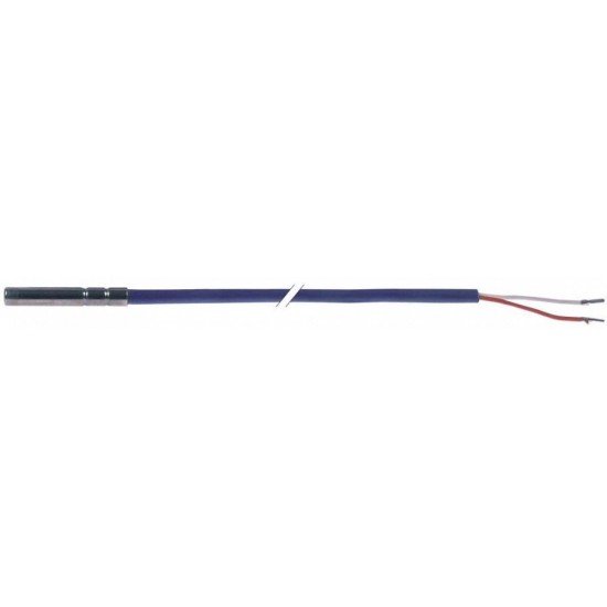 Sonda de temperatura NTC 10 KOhm la 20°C, cablu siliconic 1500 mm, bulb ø 6x40 mm, - 40 + 110 °C - 379458 Sonda de temperatura NTC 10 KOhm la 20°C, cablu siliconic 1500 mm, bulb ø 6x40 mm, - 40 + 110 °C - 379458