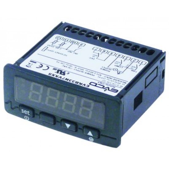 Termostat digital Every Control EVKB33N7VXXS, 230V, cu 3 relee, 2 sonde (neincluse) NTC / PTC, -50+150°C, cu degivrare - 379649