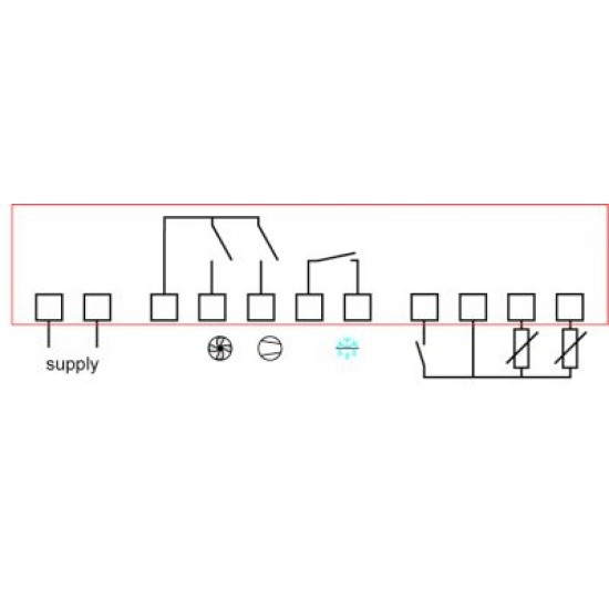 Termostat digital Every Control EVKB33N7VXXS, 230V, cu 3 relee, 2 sonde (neincluse) NTC / PTC, -50+150°C, cu degivrare - 379649