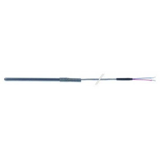 Sonda de temperatura termocupla TC J (Fe-CuNi), bulb ø 6 x 100 mm, -50+350°C, cablu Vetrotex 1,35 m - 379693