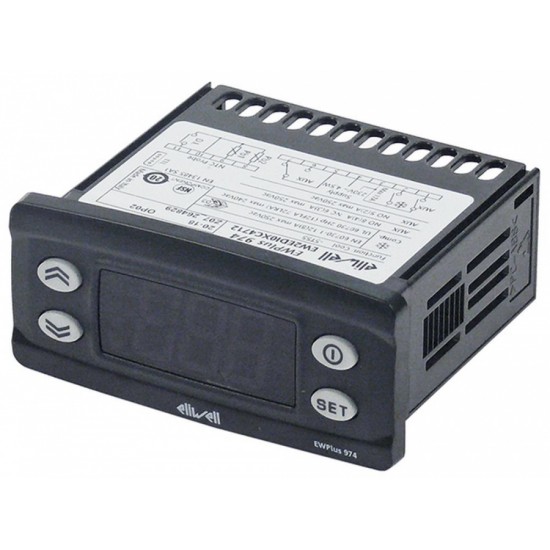 Termostat electronic ELIWELL EWPlus 974, 230V, sonde PTC neincluse, 3 relee pe iesire Termostat electronic ELIWELL EWPlus 974, 230V, sonde PTC neincluse, 3 relee pe iesire