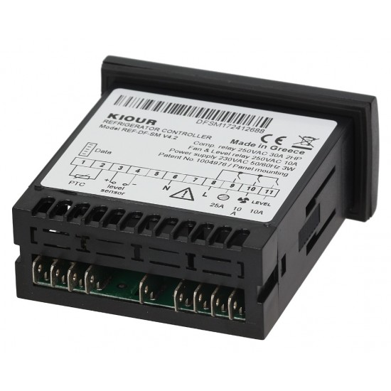 Termostat digital KIOUR REF-DF-SM V4.2, 230V, sonda tip PTC, -19+99°C, cu 3 relee iesiri - 379494 Termostat digital KIOUR REF-DF-SM V4.2, 230V, sonda tip PTC, -19+99°C, cu 3 relee iesiri - 379494