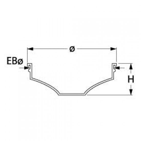 Filtru orb pentru spalare grup - backflush, ext. ø 65 mm, montare ø 55 mm, H 25 mm - 529064