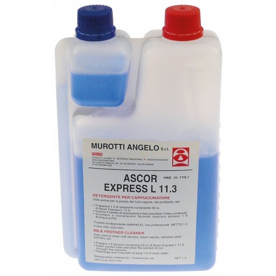 Solutie detergent pentru reziduri de lapte la capucinator sau masina de frisca, bidon 1 litru ASCOR Express L11.3 - 802089 Solutie detergent pentru reziduri de lapte la capucinator sau masina de frisca, bidon 1 litru ASCOR Express L11.3 - 802089