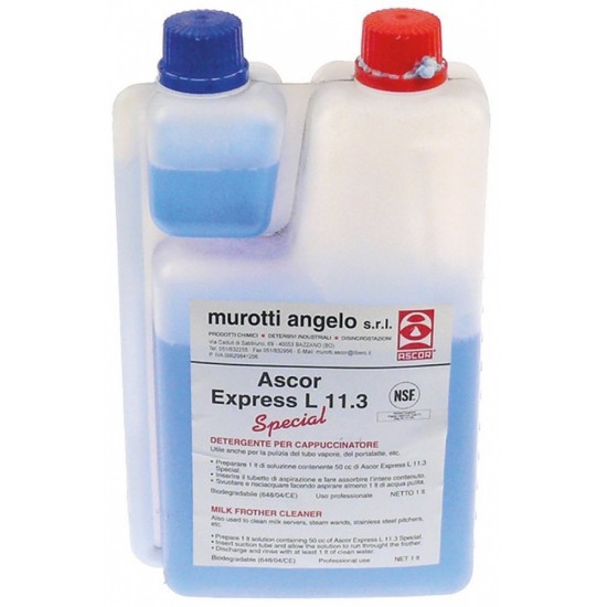 Solutie pentru curatat rezidurile de lapte la capucinator sau masina de frisca, bidon 1 litru Ascor Express L11.3, certificat NSF - 802090 Solutie pentru curatat rezidurile de lapte la capucinator sau masina de frisca, bidon 1 litru Ascor Express L11.3, certificat NSF - 802090