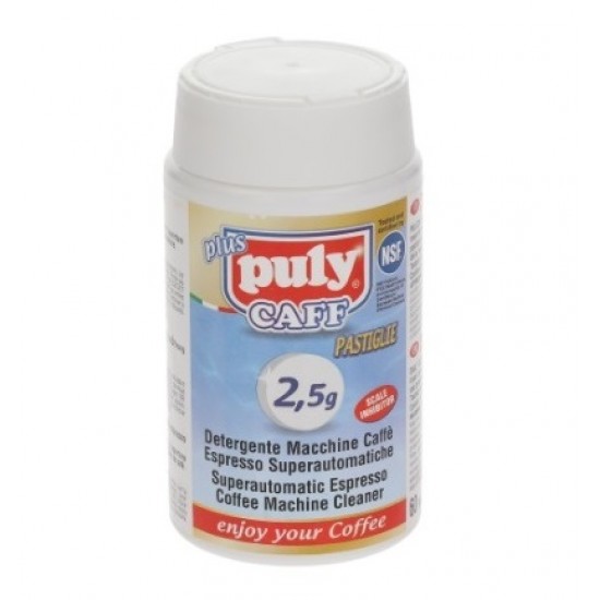 Pastile de detergent pentru masini de cafea, 60 tablete de 2,5 gr, Pully Caff Plus 150 gr, ø 16 x 8 mm - 802107 Pastile de detergent pentru masini de cafea, 60 tablete de 2,5 gr, Pully Caff Plus 150 gr, ø 16 x 8 mm - 802107