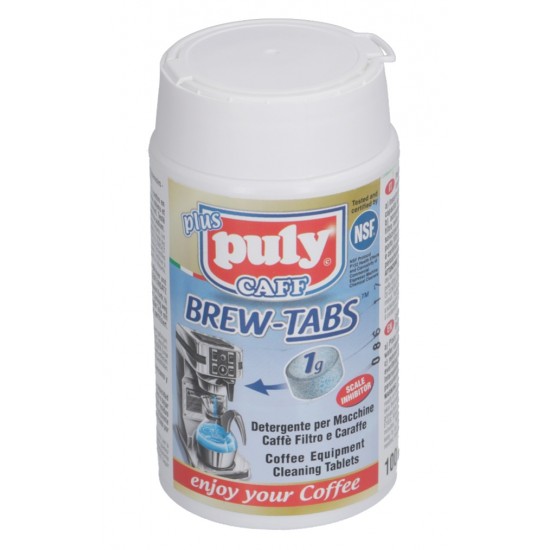 Pastile detergent PULY CAFF BREW, flacon cu 100 tablete de 1 gram, ø 10x10 mm Pastile detergent PULY CAFF BREW, flacon cu 100 tablete de 1 gram, ø 10x10 mm