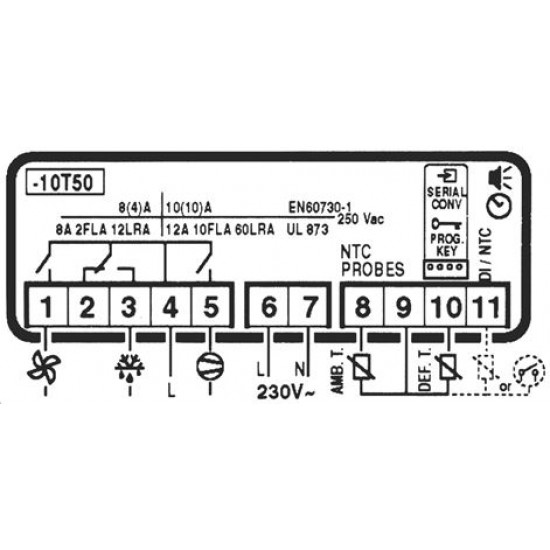 Controller electronic CAREL PJEZC0M000, 230V, 50/60Hz, NTC