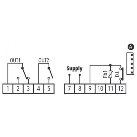 Termostat electronic Eliwell ICPlus 915, ICP22DI450000, alimentare 12-24V AC/DC, 2 relee iesire 8A, sonda PTC/NTC neinclusa Termostat electronic Eliwell ICPlus 915, ICP22DI450000, alimentare 12-24V AC/DC, 2 relee iesire 8A, sonda PTC/NTC neinclusa